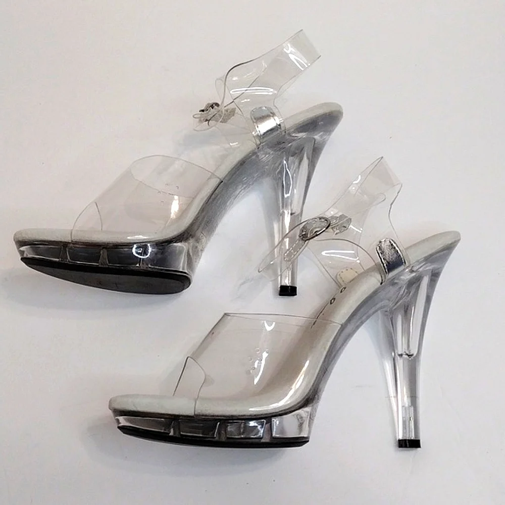 Ellie Shoes Clear Platform Sandals US 9 Open Toe 5.5